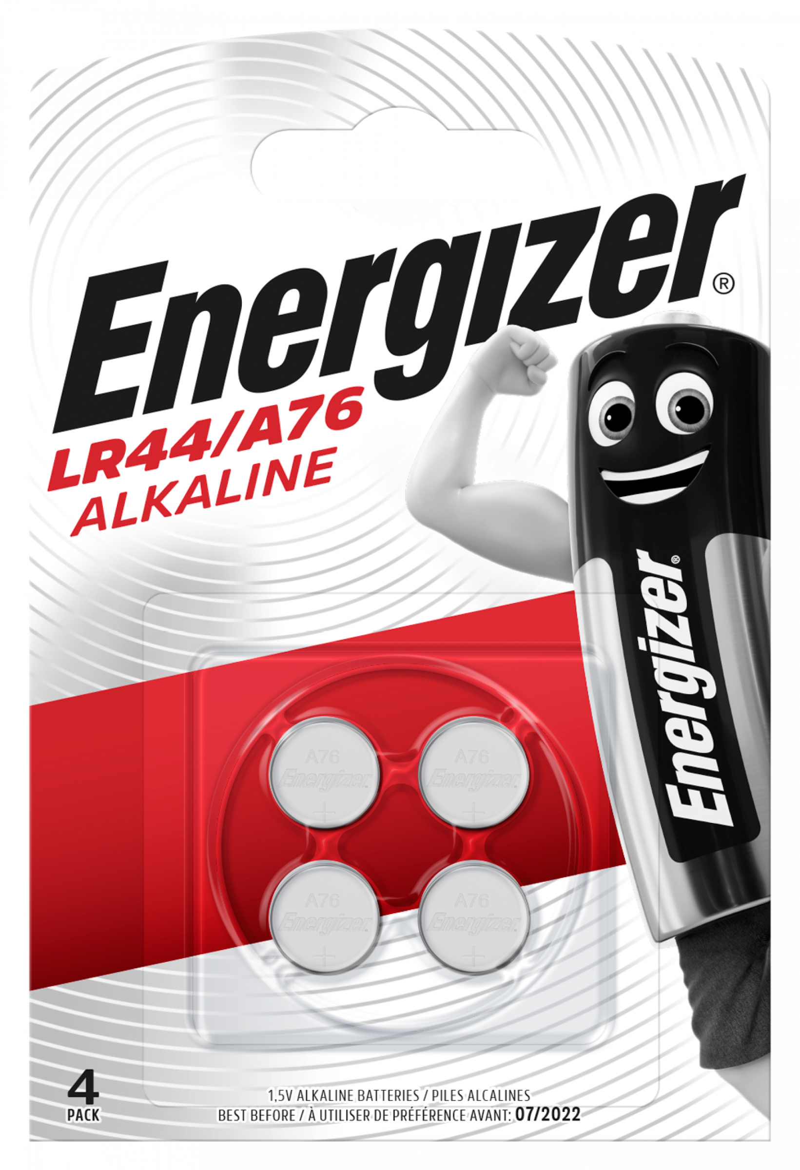 Energizer Alkaline Knopfzelle A76 LR44 AG13 Blister 4 Energizer Alkaline Knopfzelle A76 LR44 AG13 Blister 4