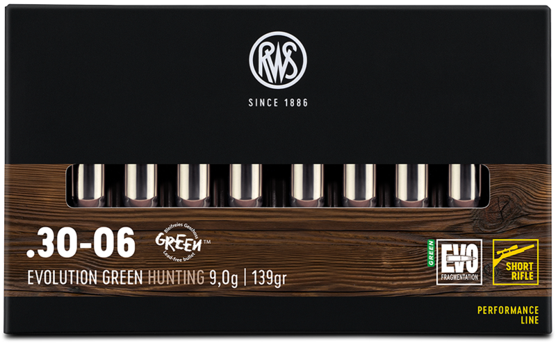 RWS .30-06 Spring. Evo Green Short Rifle 9g 139gr