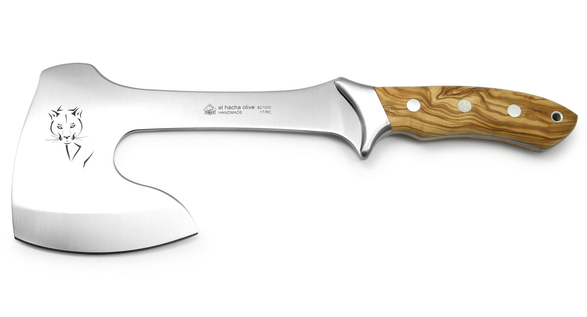 821000_a Puma IP El Hacha olive mit gelasertem Pumakopf