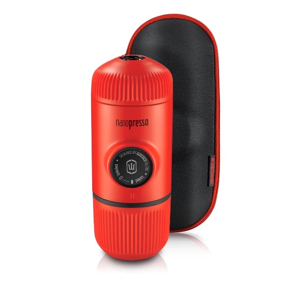 lava-red-set Wacaco Nanopresso inkl. Schutzhülle