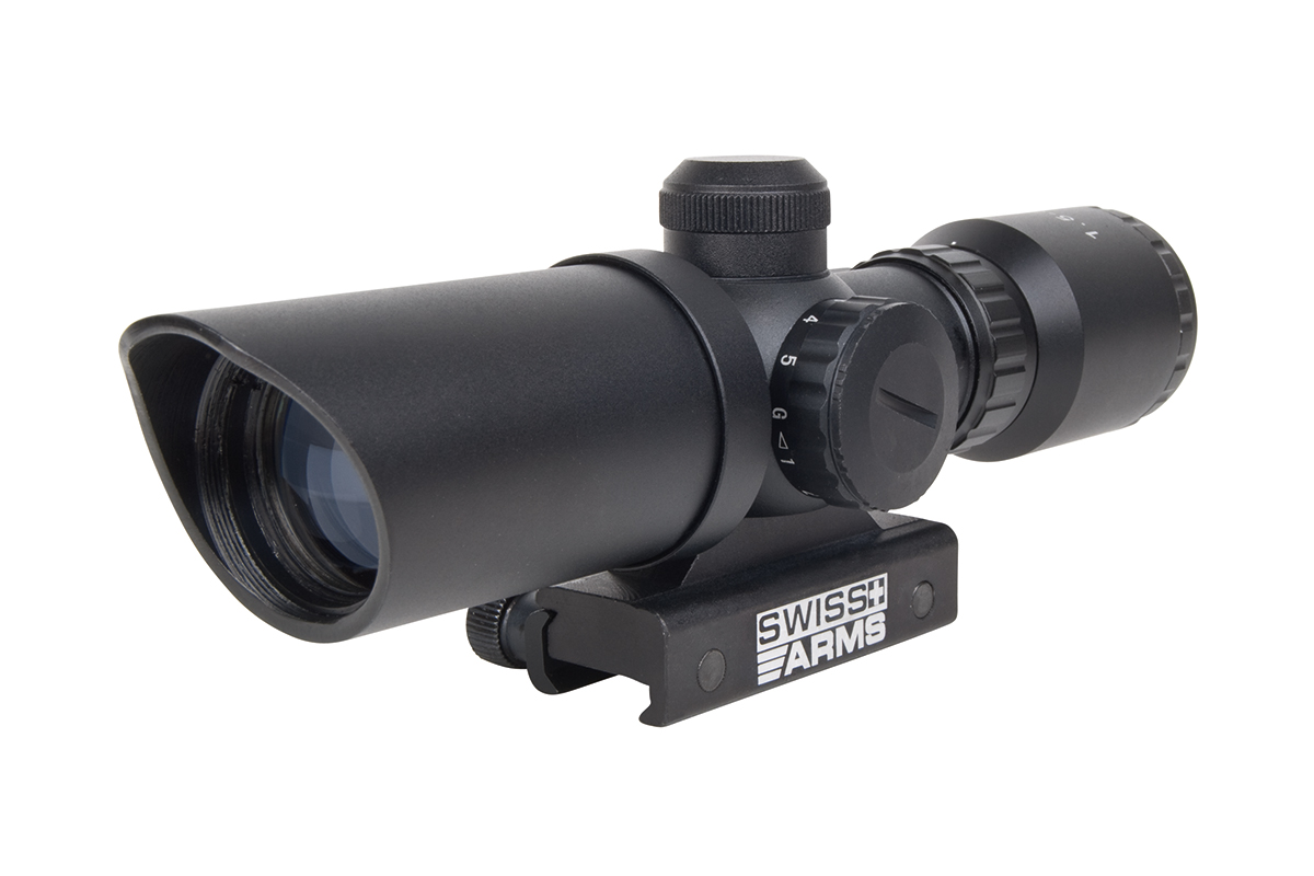 Swiss Arms Zielfernrohr 1.5-5x32 IR MilDot Absehen Swiss Arms Zielfernrohr 1.5-5x32 IR MilDot Absehen