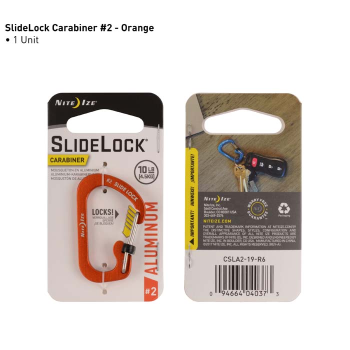 Nite Ize Slidelock Carabiner Orange #2