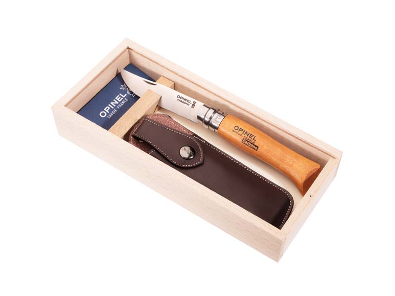 254118 Opinel No.8 mit Etui in Holzbox
