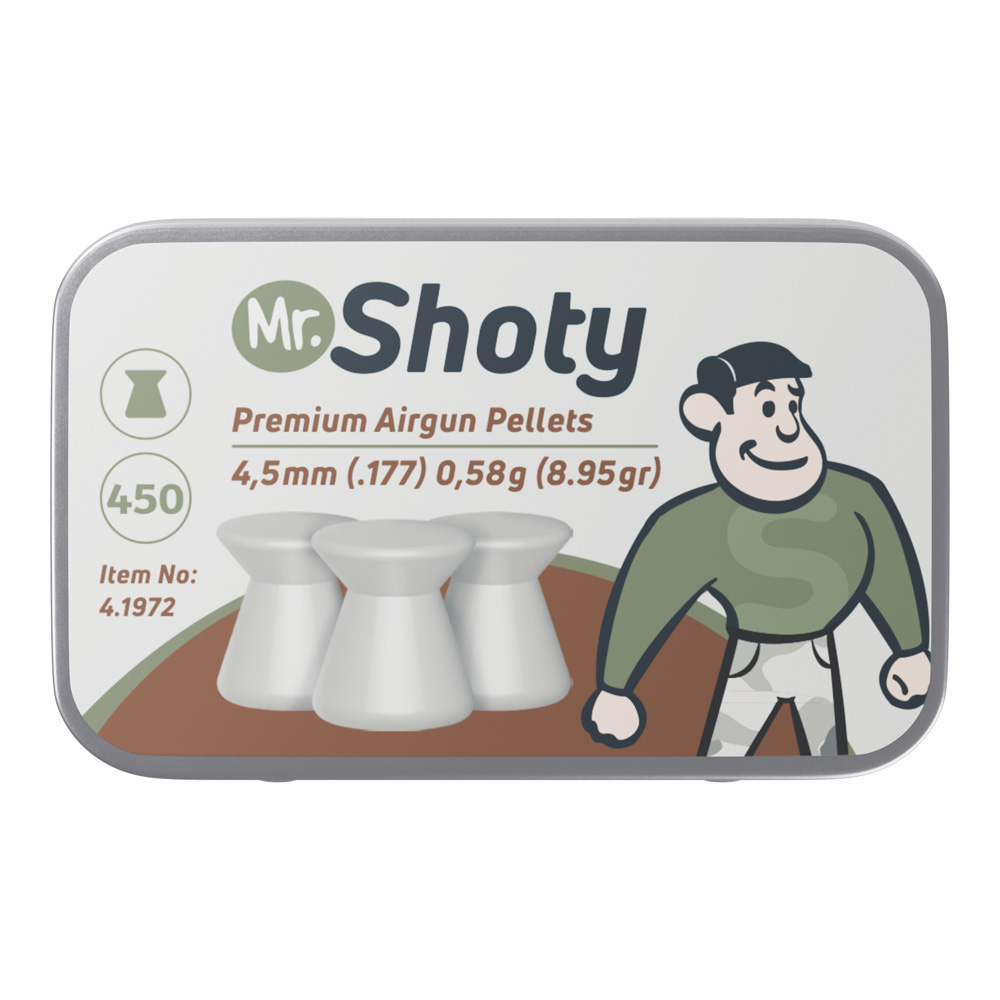 Mr. Shoty Flachkopf Diabolos 4,5mm(.177) 0,58g  450Stk.