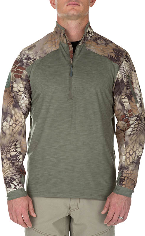 72444_831_01 5.11 Tactical Kryptek Rapid Half Zip Sage Green