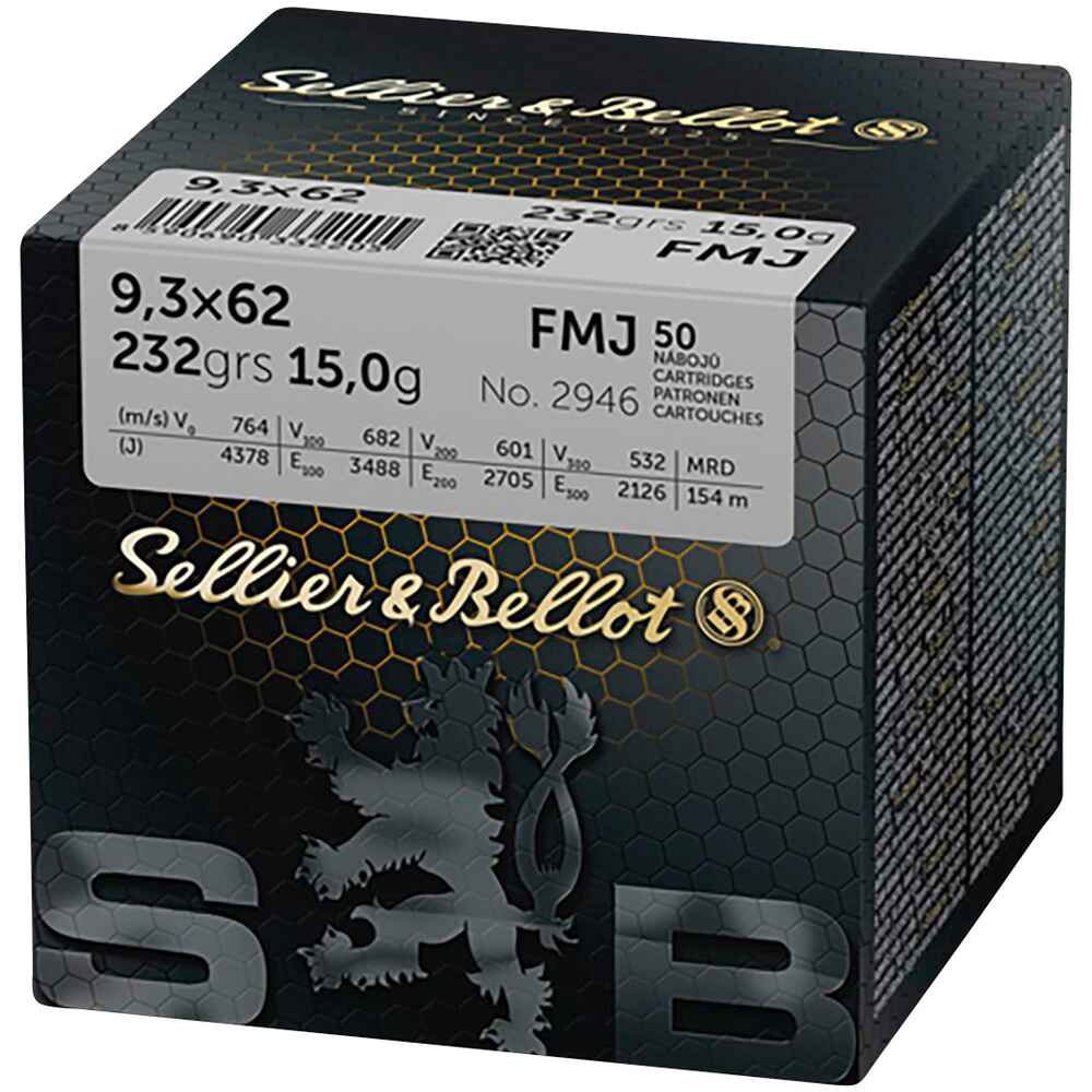 S&B 9,3x62 FMJ 15g / 232gr