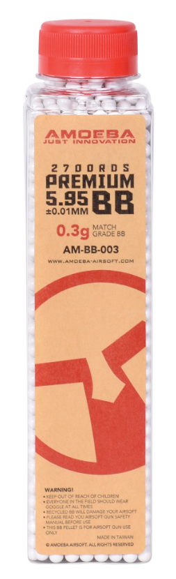 001W39pNhf3ADrJY Amoeba BB's 6mm 0,30g 2700St. Weiß