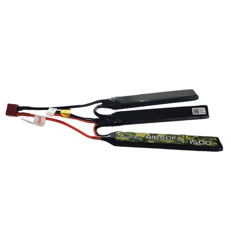 Gens Ace 25/50C 1500mAh 3S1P 11.1V Airsoft Gun Lipo Akku mit T-Stecker