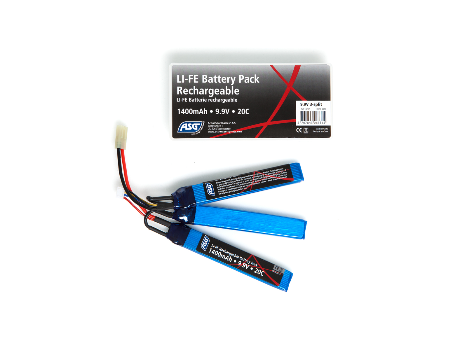 9,9V Battery, 1400 mAh, LI-FE, sticks
