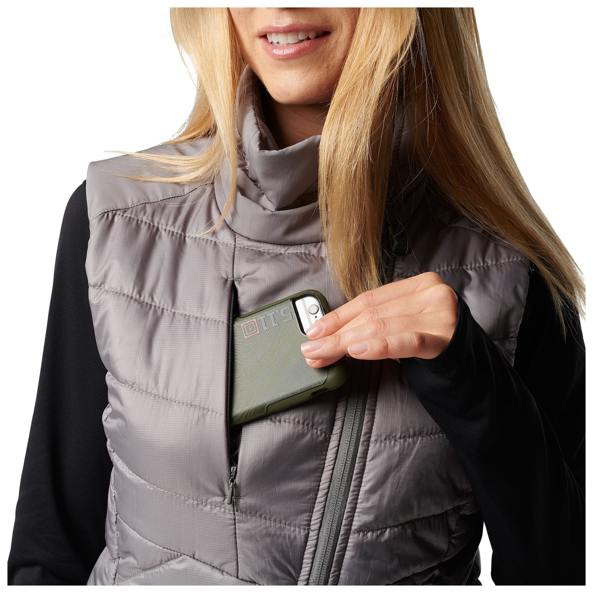 65002_352_03 5.11 Tactical Women Peninsula insulator packable Vest coin
