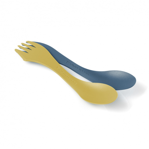 Light My Fire Bio Spork für linkshänder 2er-Pack Mustyyellow/ Hazyblue