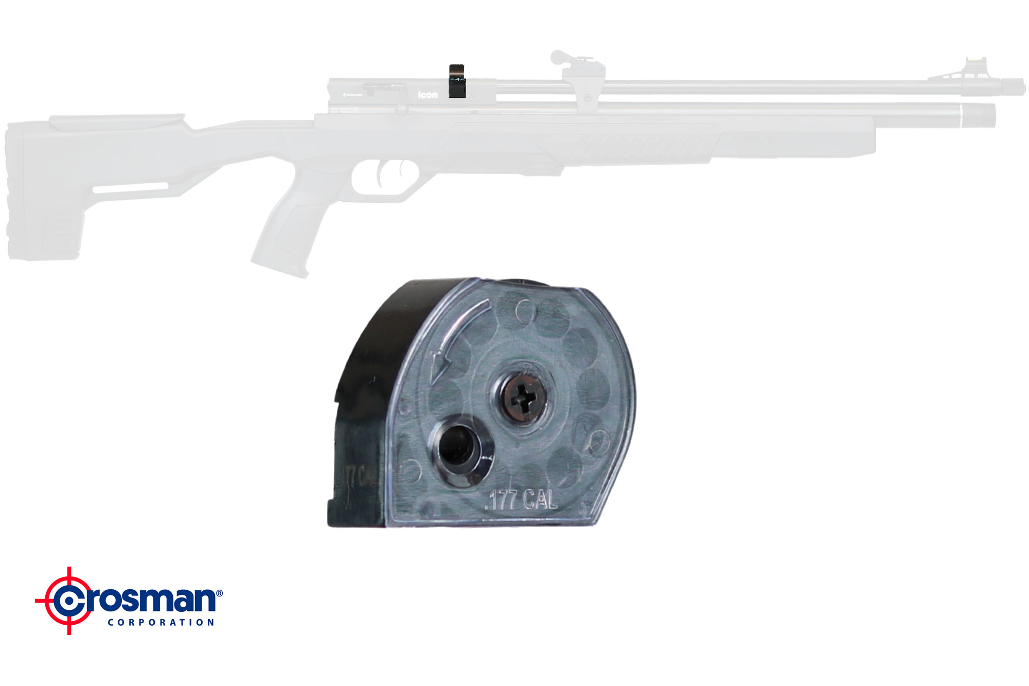 Crosman Icon Trommelmagazin für Pressluftgewehr Kal. 4,5mm Diabolo