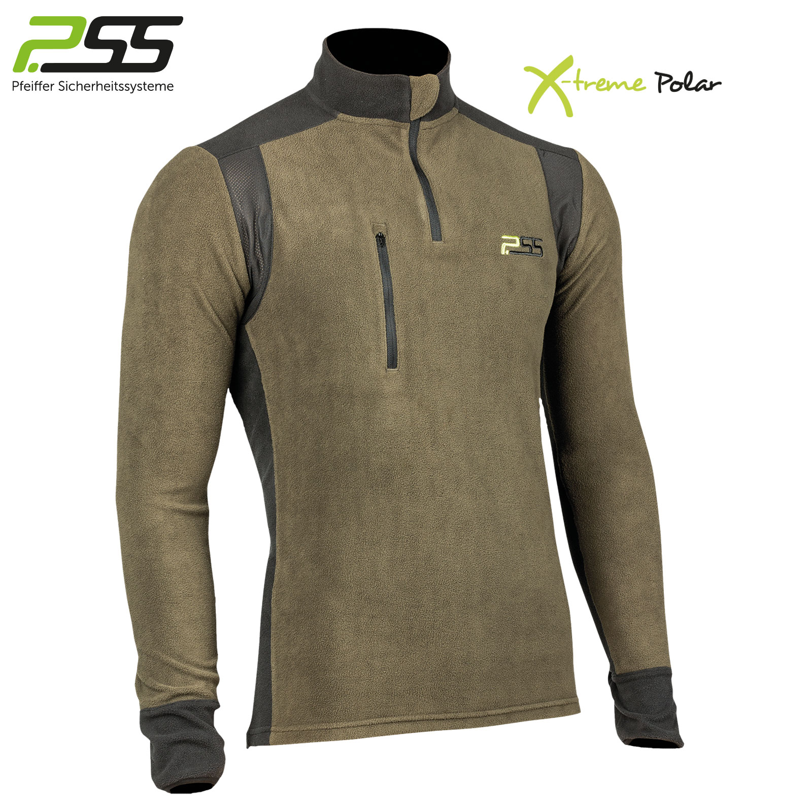 PSS X-treme Polar Fleeceshirt grün/schwarz