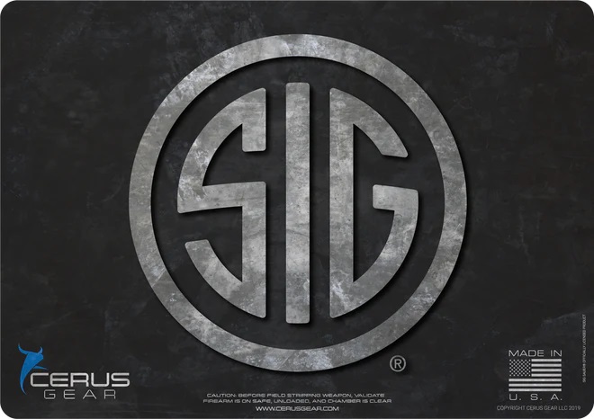 Cerus Gear Sig Sauer Logo Handgun Cleaning Mat