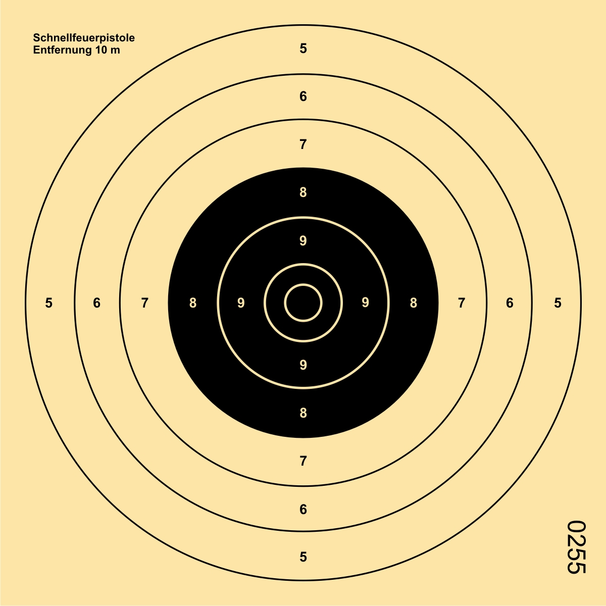 Schnellfeuer-Pistolenscheibe