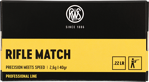 RWS .22lr. Rifle Match 2,6g / 40gr