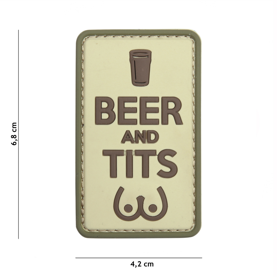 4441305427_z Patch 3D PVC Beer and Tits Coyote