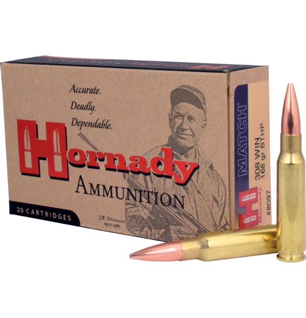 Hornady .308 Win. BTHP Match 10,9g / 168grs.