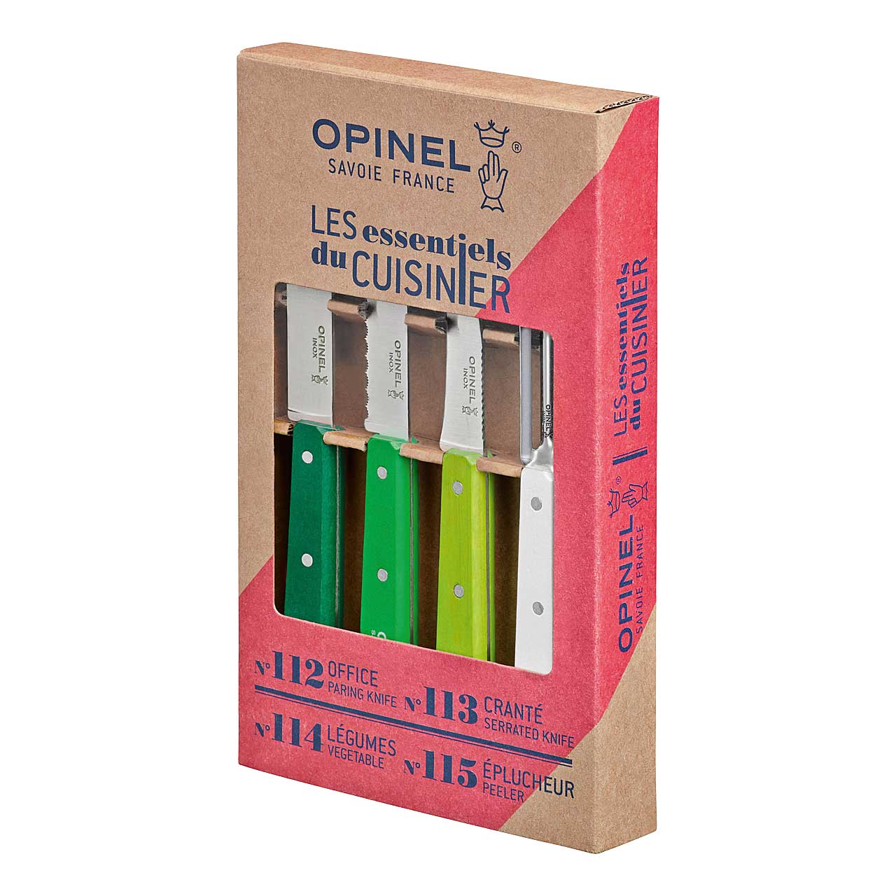 Opinel Küchenmesser-Set LES ESSENTIELS Primavera 4-teilig