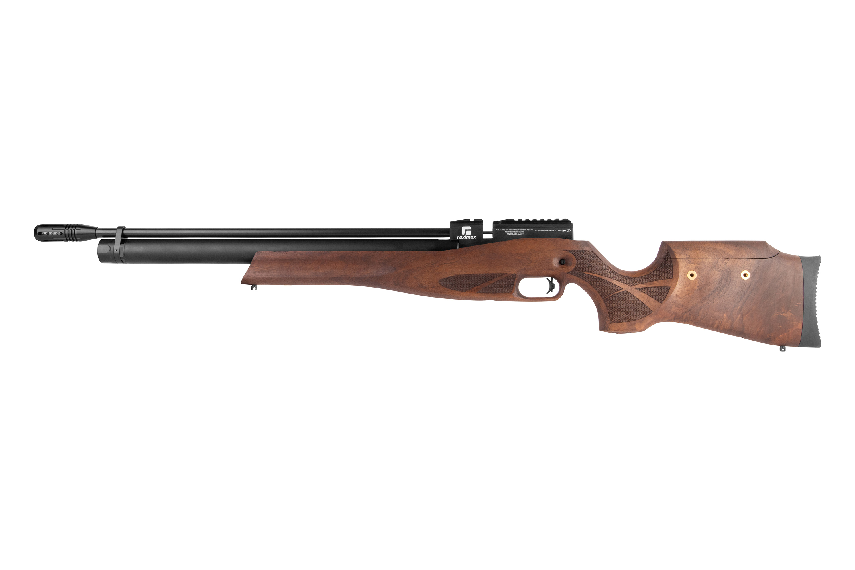 205624 Reximex Derbystar Walnuss Pressluftgewehr 4.5mm /.177 Cal. Diabolo