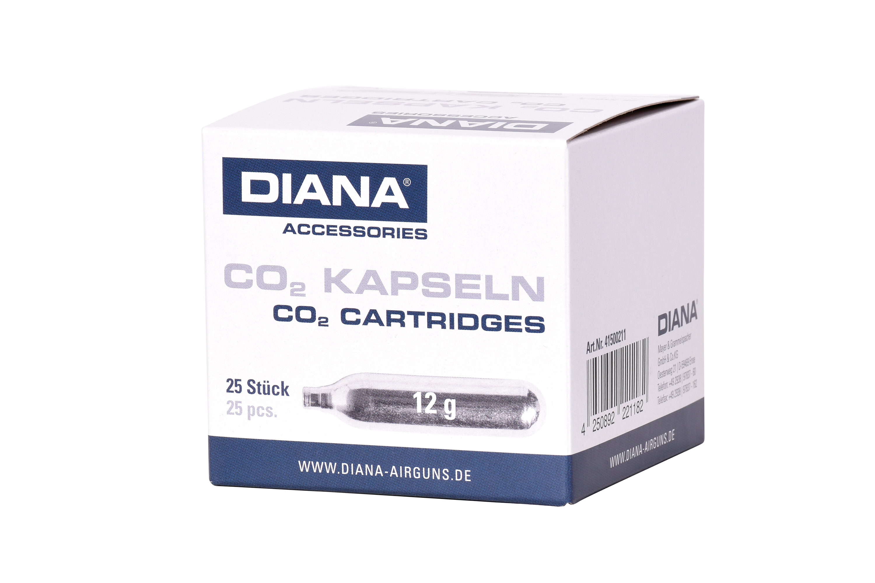 41500211 Diana 12g CO2-Kapseln 25 Stück