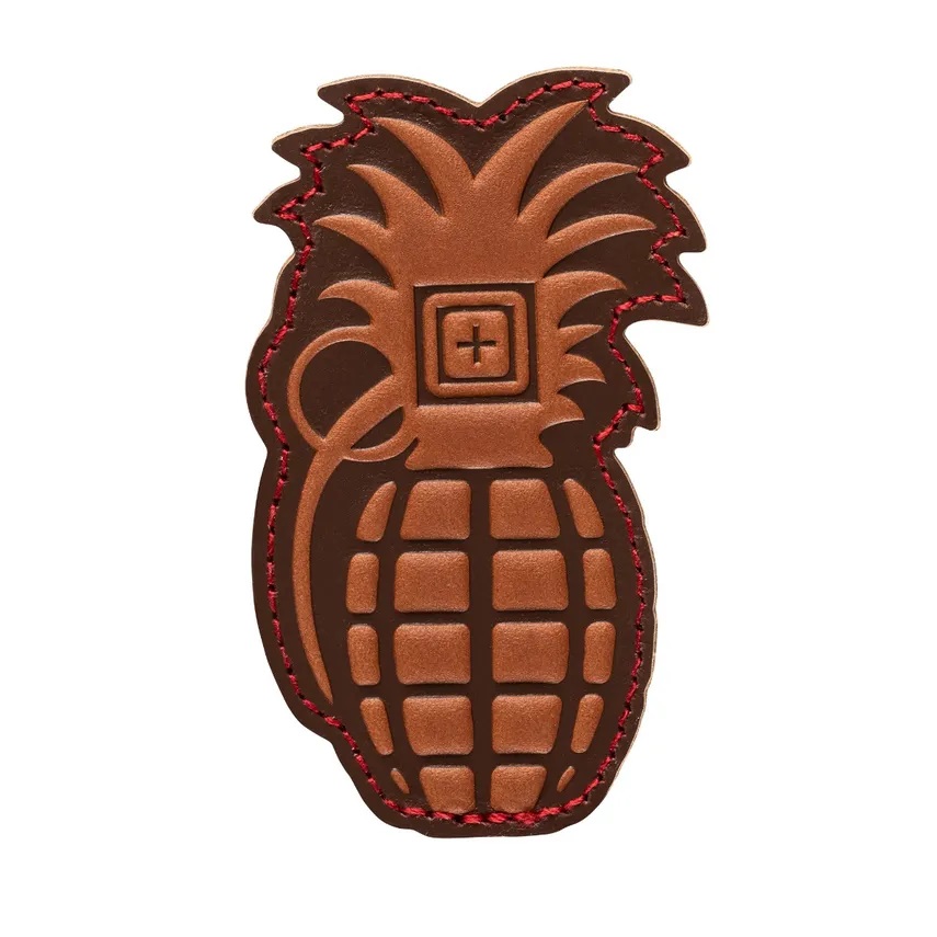 82084_108_pineapplegrenade_leatherpatch_1 5.11 Pineapple Grenade Leather Patch