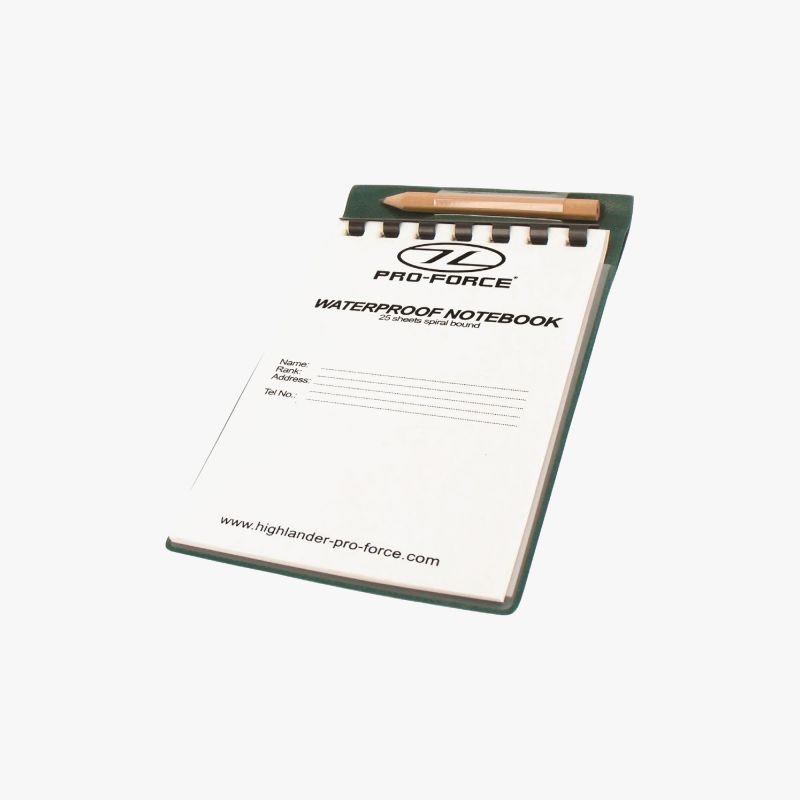 MA065 Highlander Wasserdichtes Notizbuch mit Bleistift