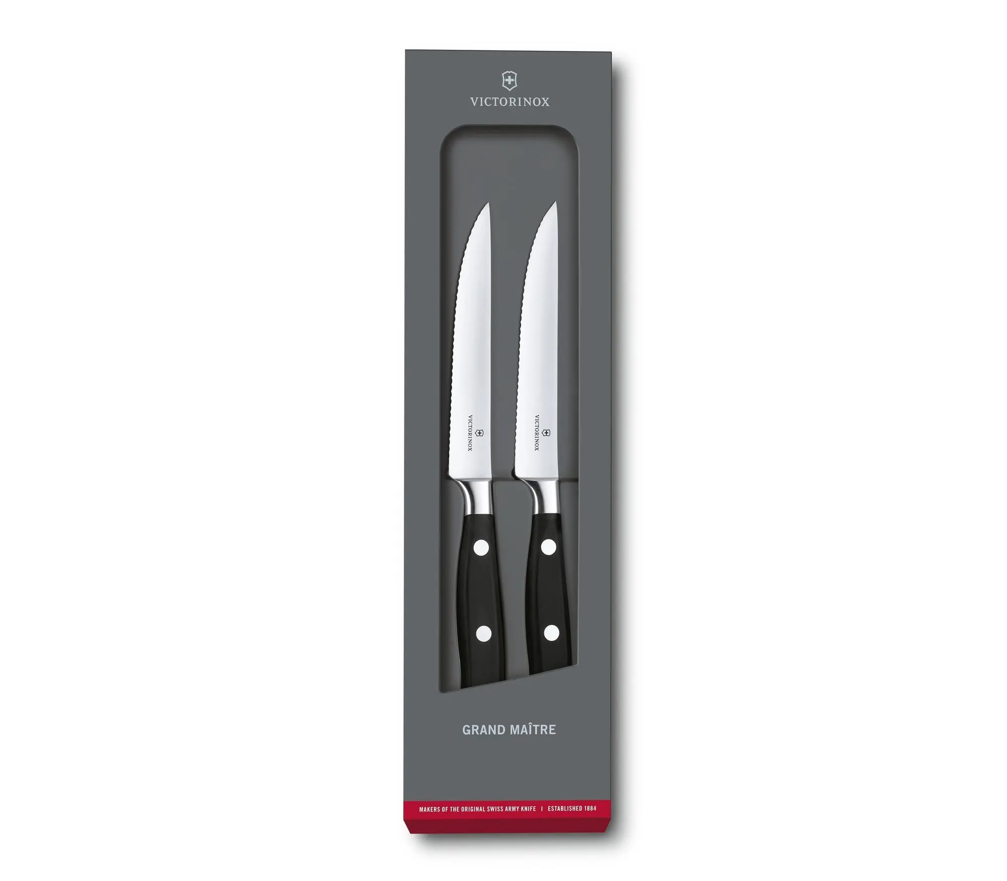 Victorinox Grand Maître Steakmesser-Set mit Wellenschliff