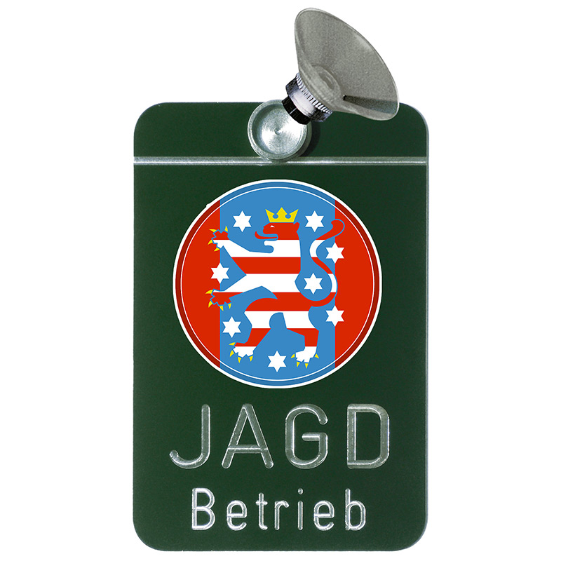 74009_013_2017 Autoschild "Jagdbetrieb" Thüringen