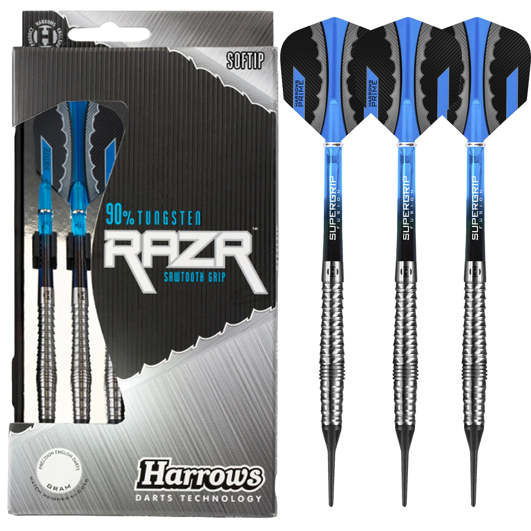 Harrows Razr Bulbous 90% Tungsten Softip Darts