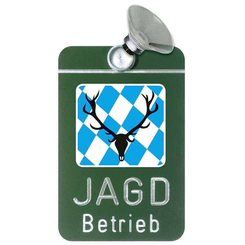 74009_011_2017 Autoschild "Jagdbetrieb" Bayern