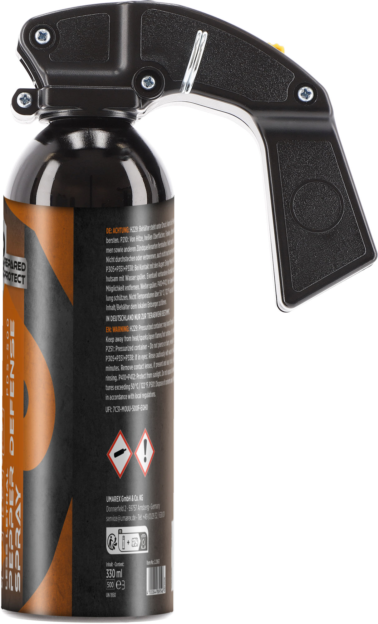 P2P PDS-500 Pfefferspray konischer Strahl 330 ml