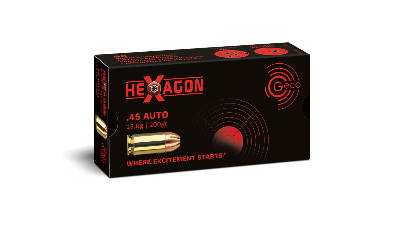 Geco .45ACP Hexagon 13,0g / 200gr