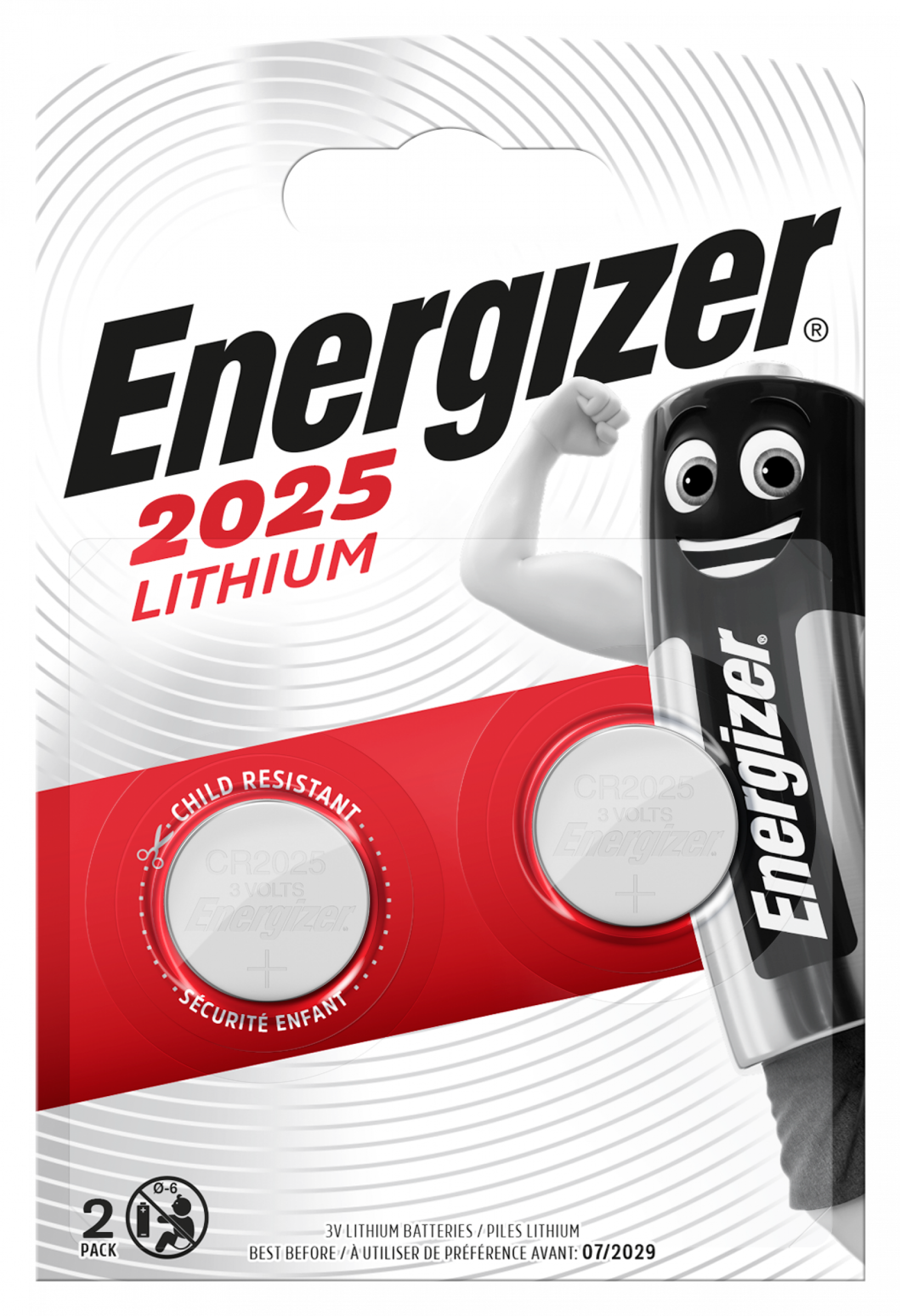 Energizer Lithium Knopfzelle CR 2025 3V 2er Maxiblister