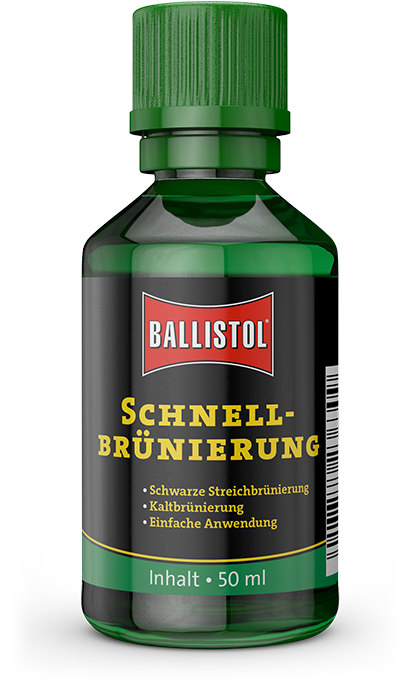 23630_Waffenpflege_Schnellbruenierung_Glasflasche_50mlcFSCErxisSo4L Ballistol Schnellbrünierung
