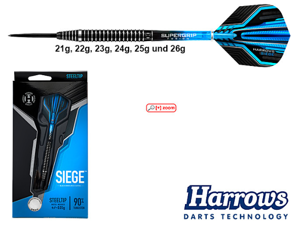 Harrows Siege 90% Tungsten - Steeltip Dartpfeile