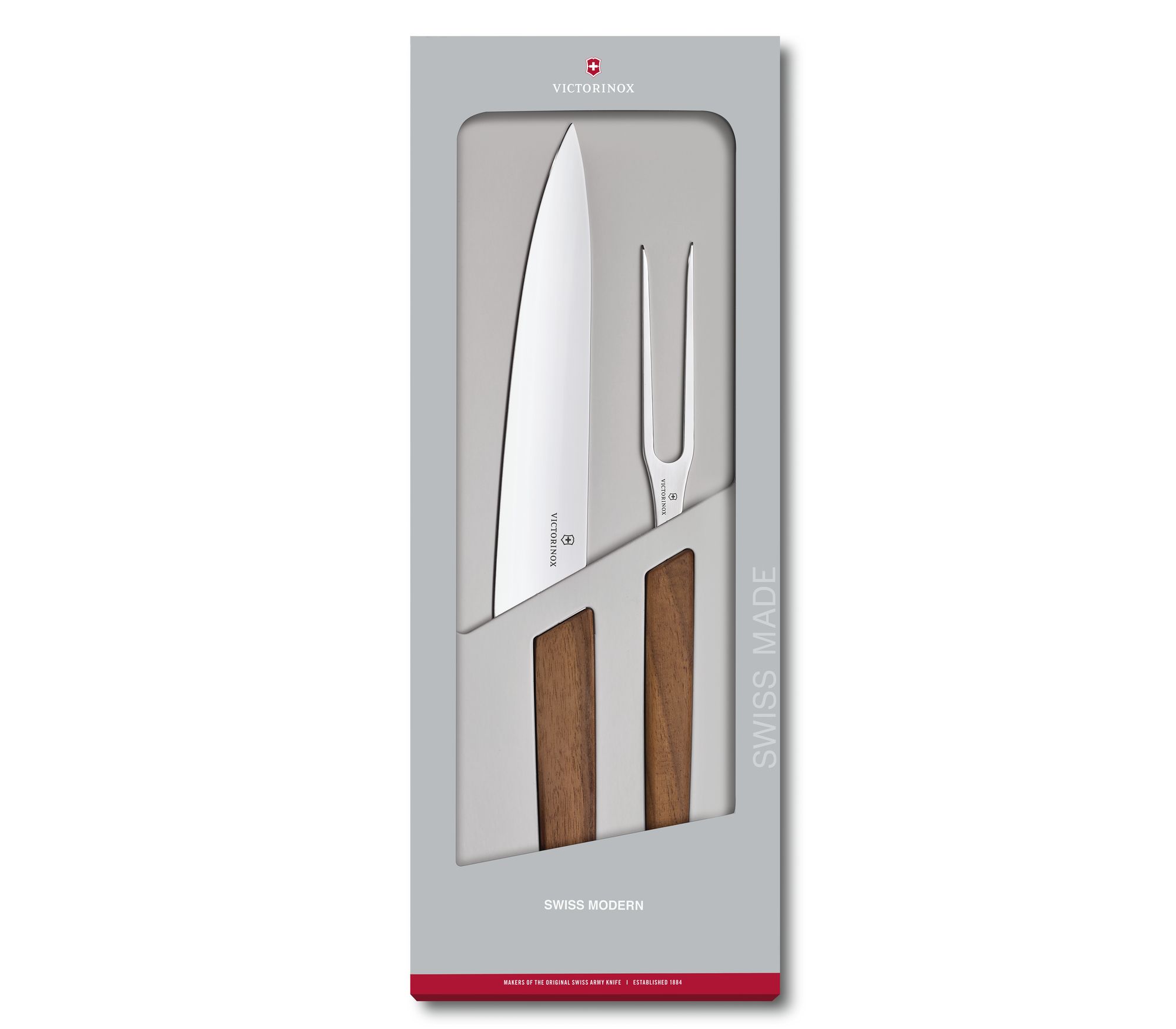 Victorinox Swiss Modern Tranchier-Set, 2-teilig nussbaum