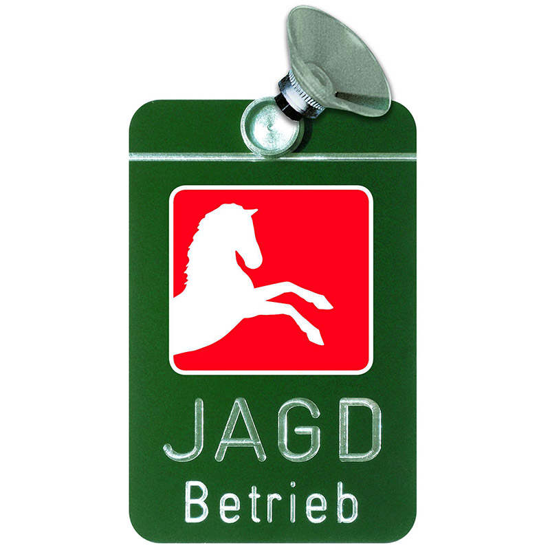 74009_004_2017 Autoschild "Jagdbetrieb" Niedersachsen