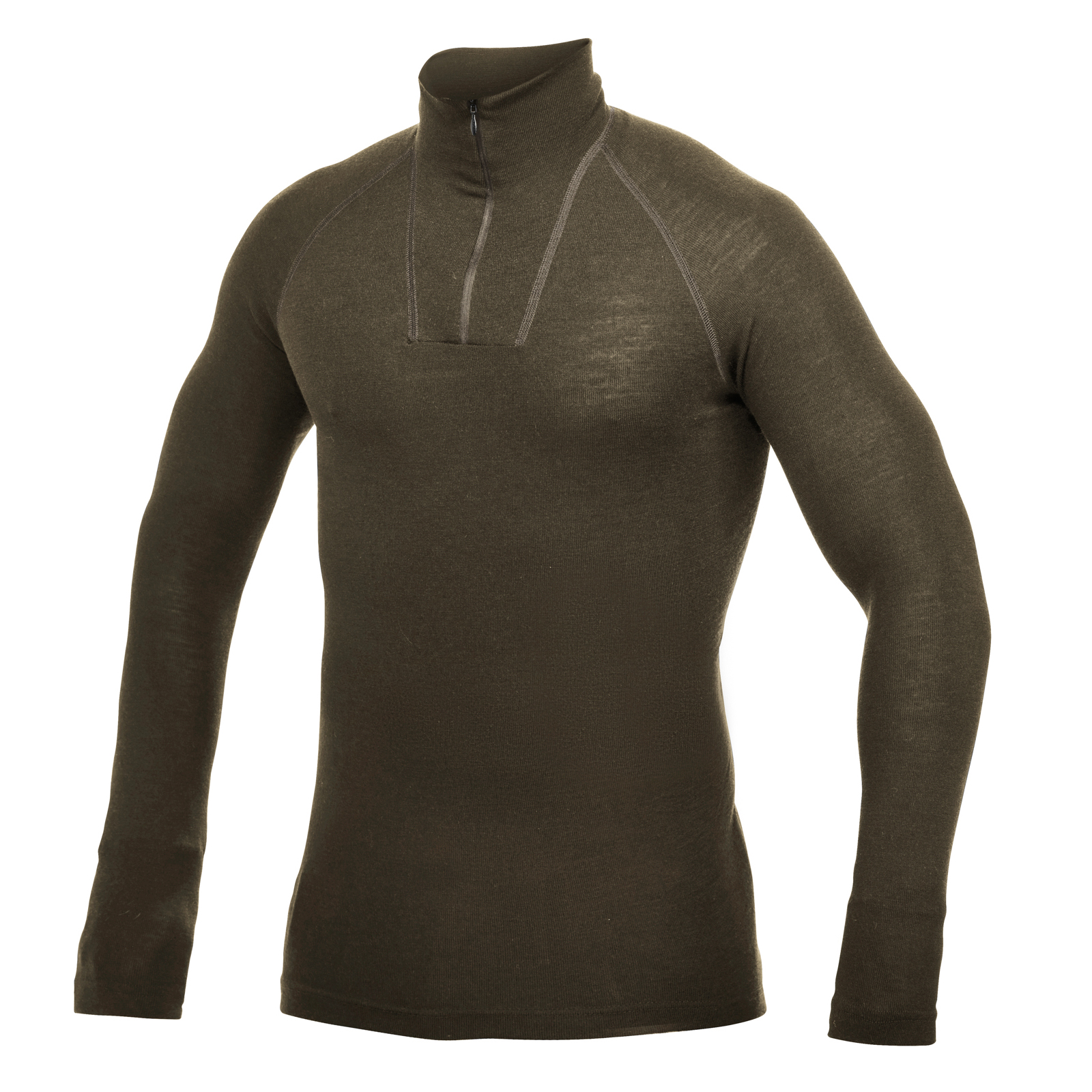 zip-turtleneck-lite-pine-green-isolated Woolpower Zip Turtleneck Lite Rollkragenpullover