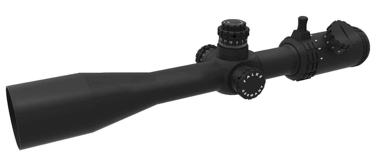 Falke-Zielfernrohr-4-16x44-vorne Falke Zielfernrohr 4-16x44TAC mit Mildot absehen