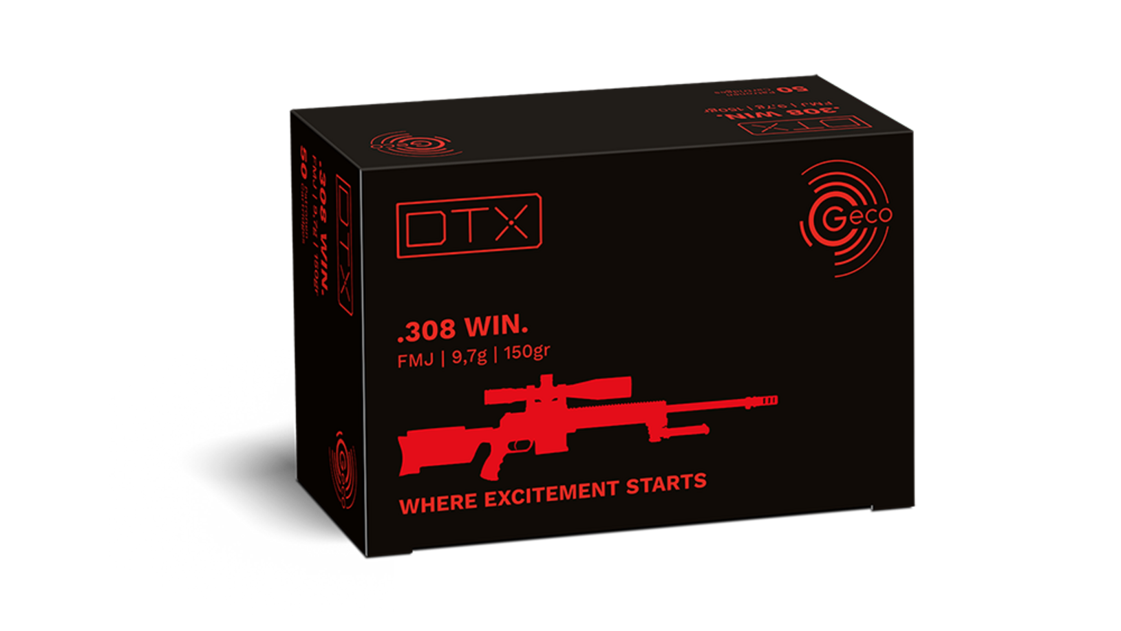 Geco DTX .308 Win Vollmantel 9,7g / 150 gr Büchsenpatronen