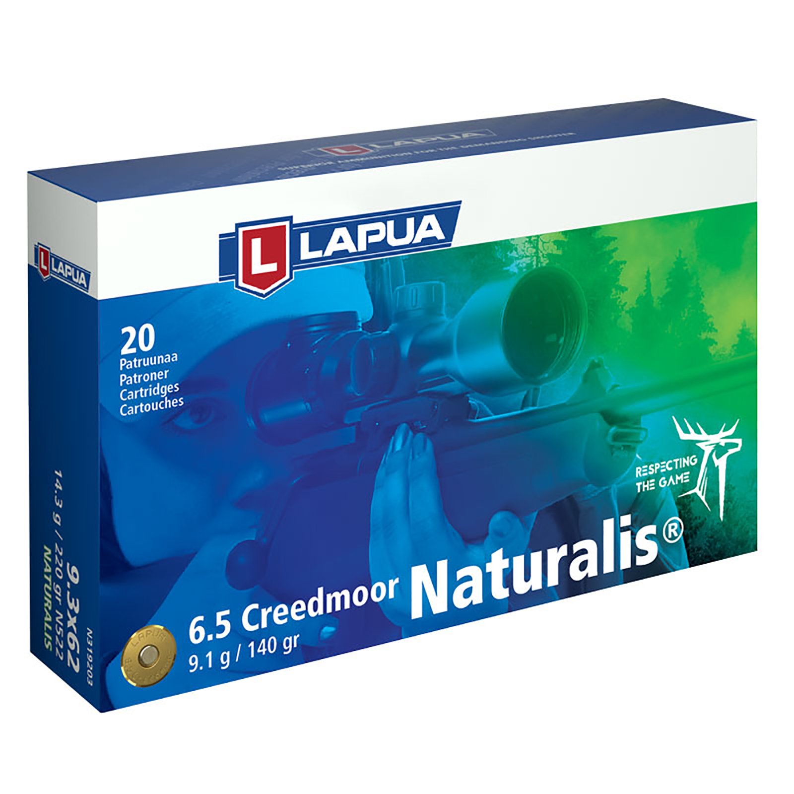 Lapua 6,5 Creedmoor Naturalis 9,1g  / 140gr