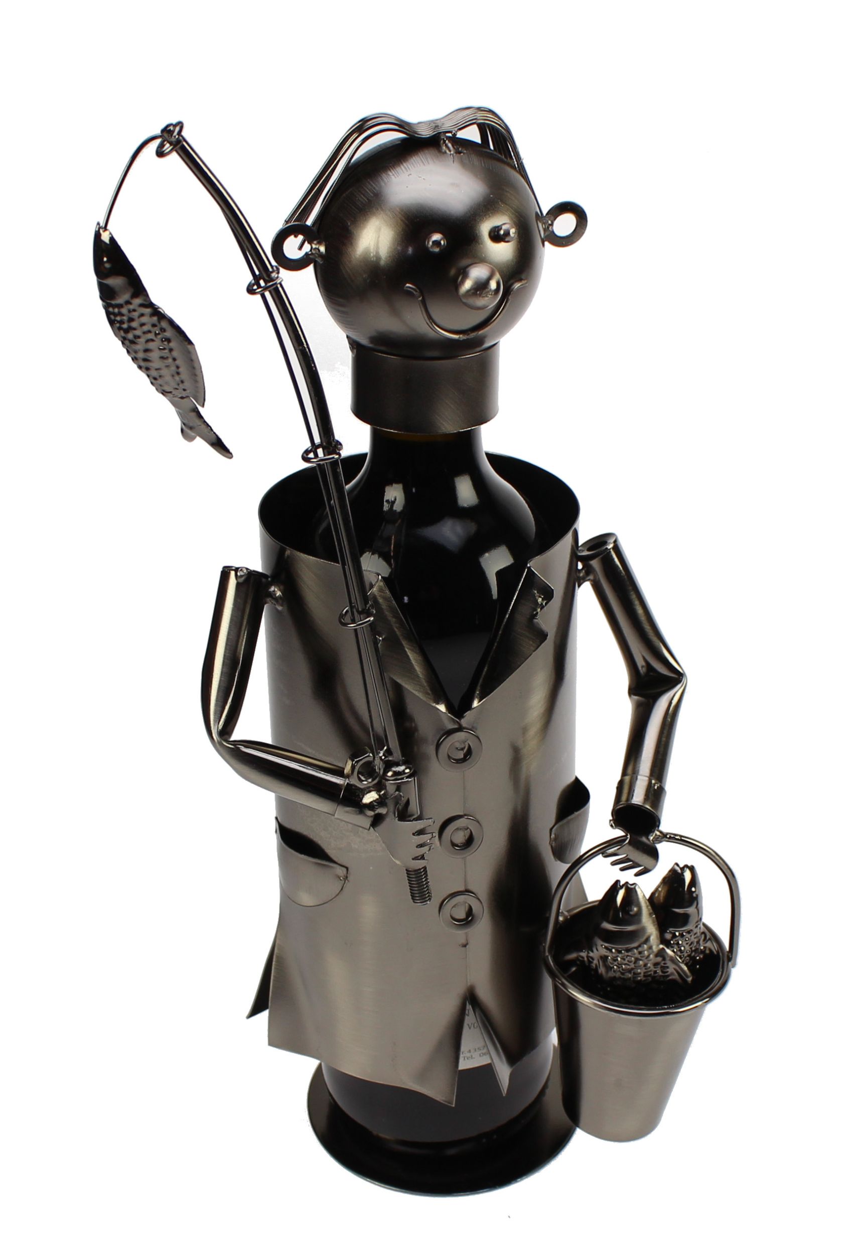 Weinflaschenständer Angler / Fischer