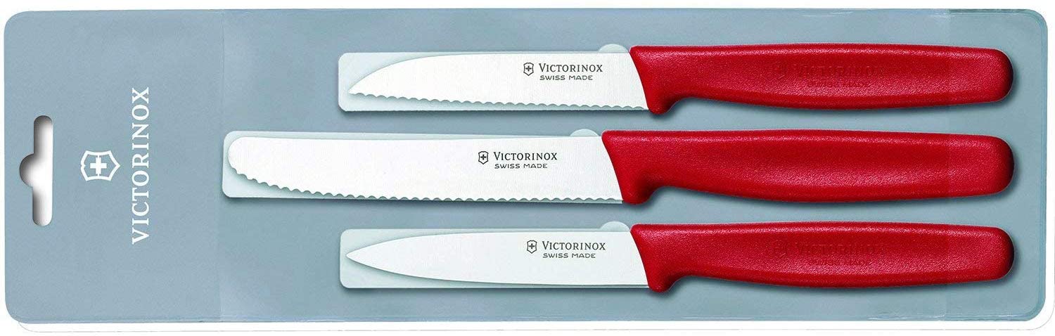 Victorinox Gemüsemesser-Set 3-teilig Rot