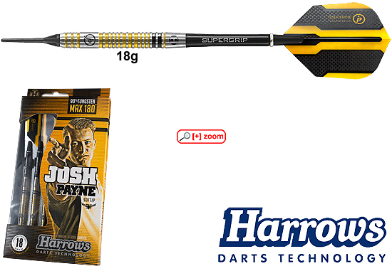 Harrows Josh Payne Max 180 Softip Darts 18g