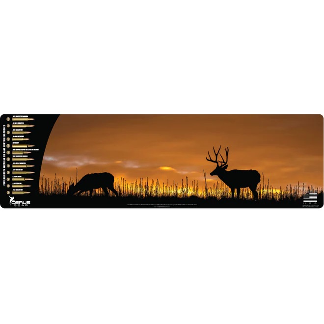 Cerus Gear Magnum Mule Deer Sunset Wildlife Cleaning Mat