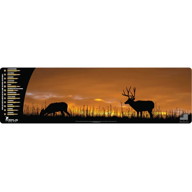 DEER-HUNTING-RIFLE-CLEANING-MAT_660x Cerus Gear Magnum Mule Deer Sunset Wildlife Cleaning Mat