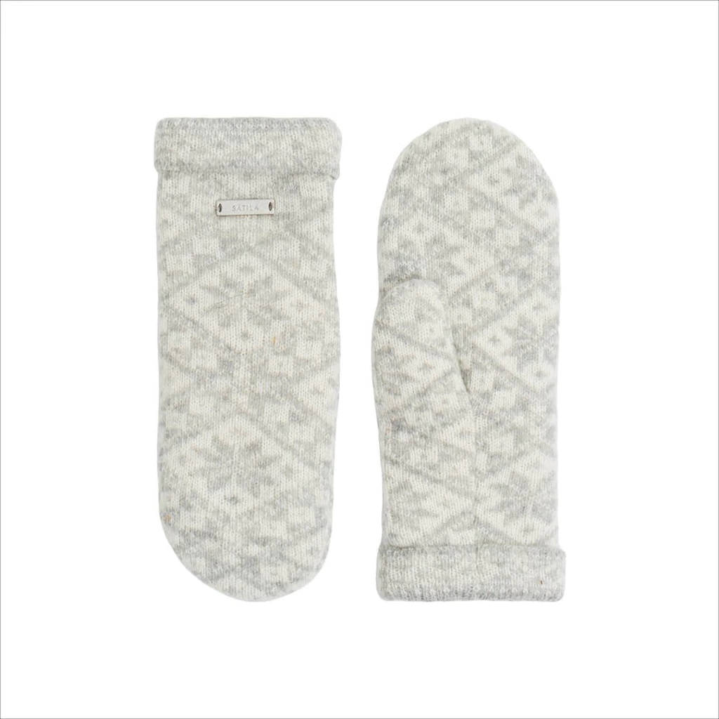 Grace-mitten-silver-grey Sätila Grace Fäustling - Handschuhe mit Fleece und Sternmuster