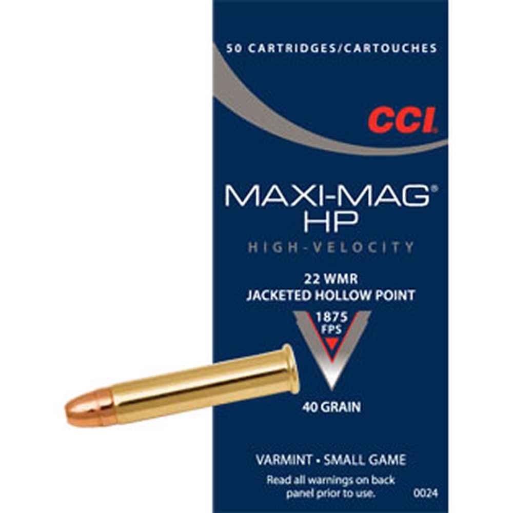 CCI .22 Winchester Magnum, Teilm.-Hohlsp. 40grs.