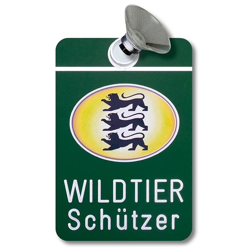 Autoschild "Wildtierschützer" Baden-Württemberg